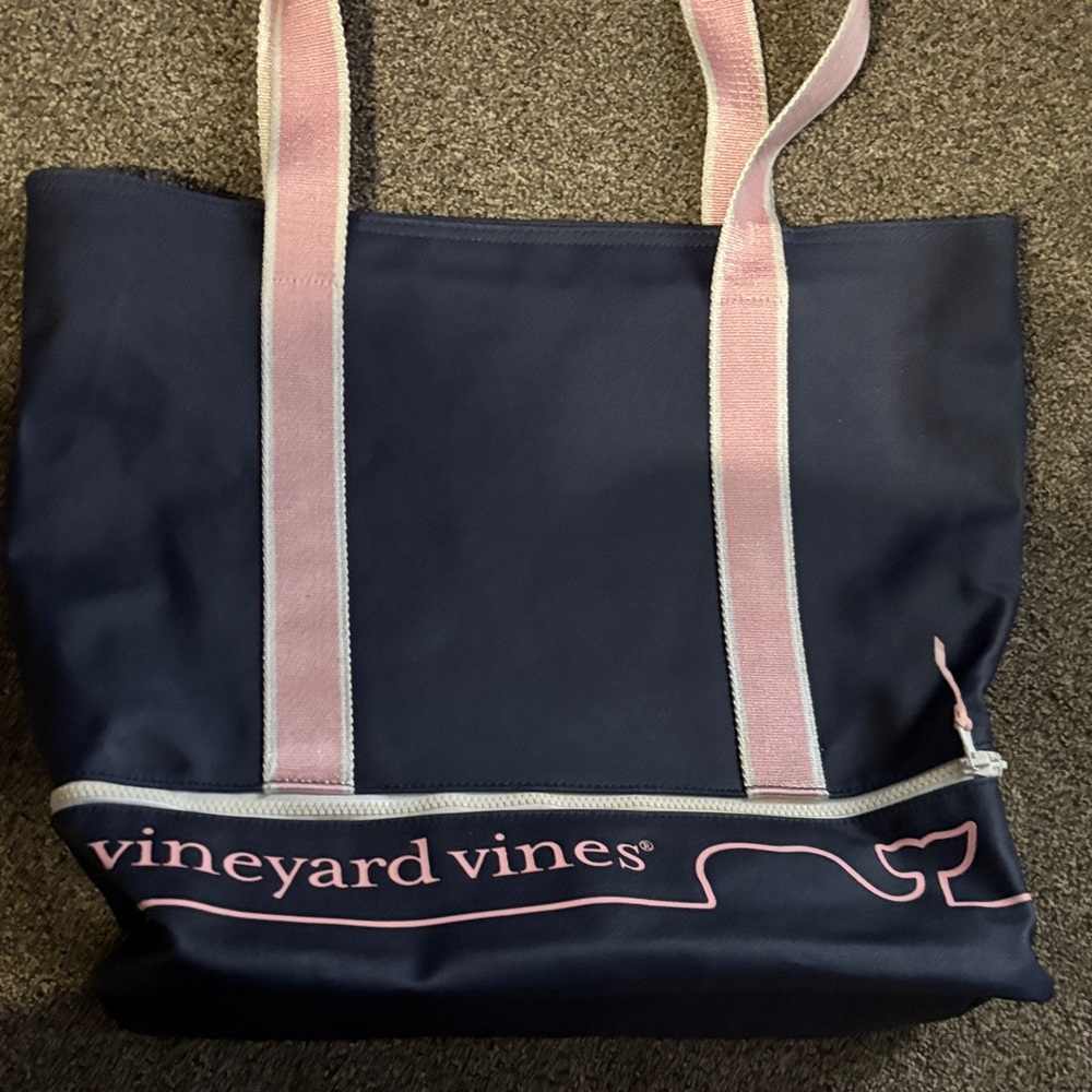 Vineyard Vines for Target Dark Blue and Light Pink Tote